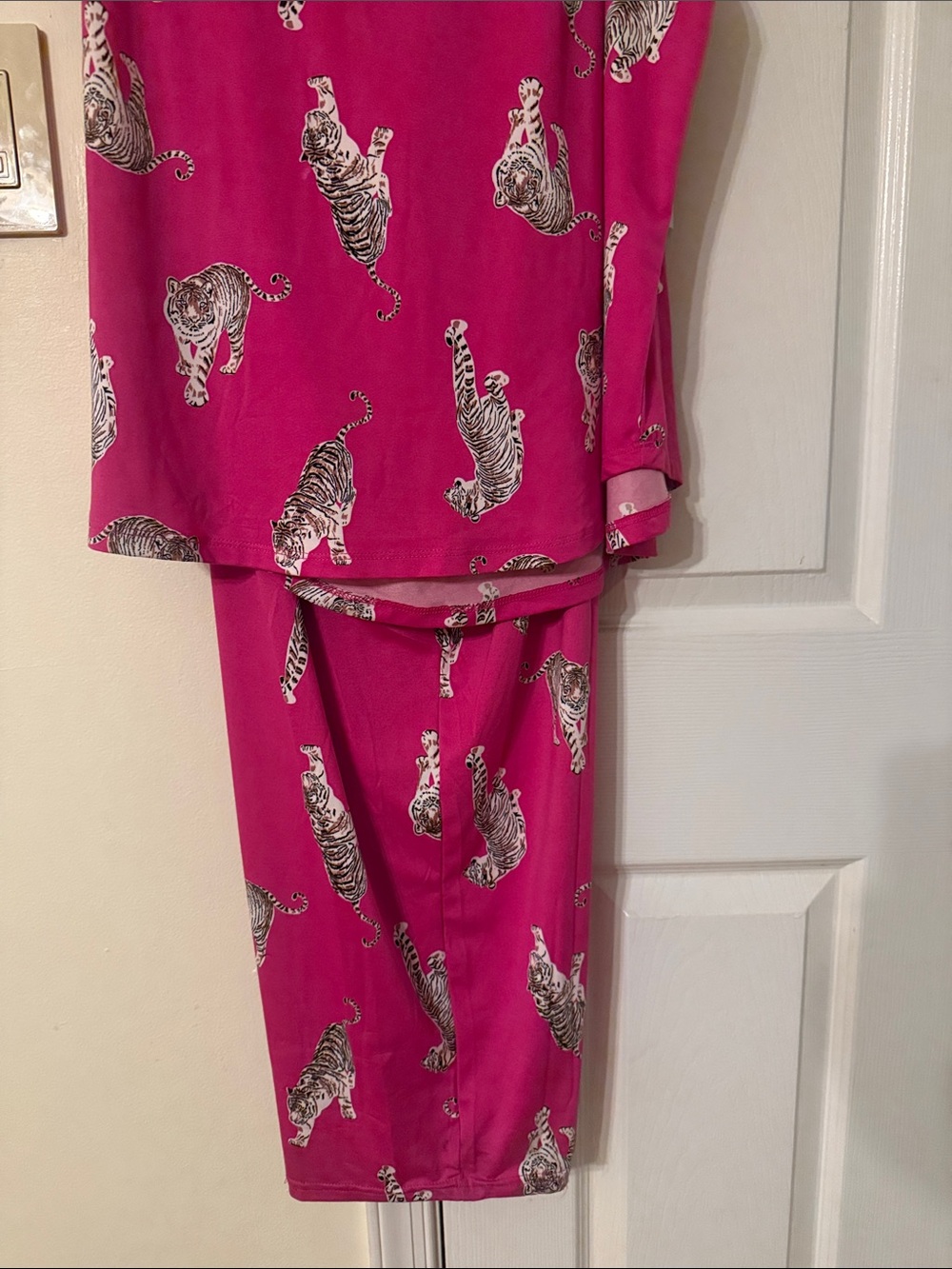 HUE Hot Pink Tiger-Print tank top & Pants Pajama Set size 2XL - Picture 4 of 8